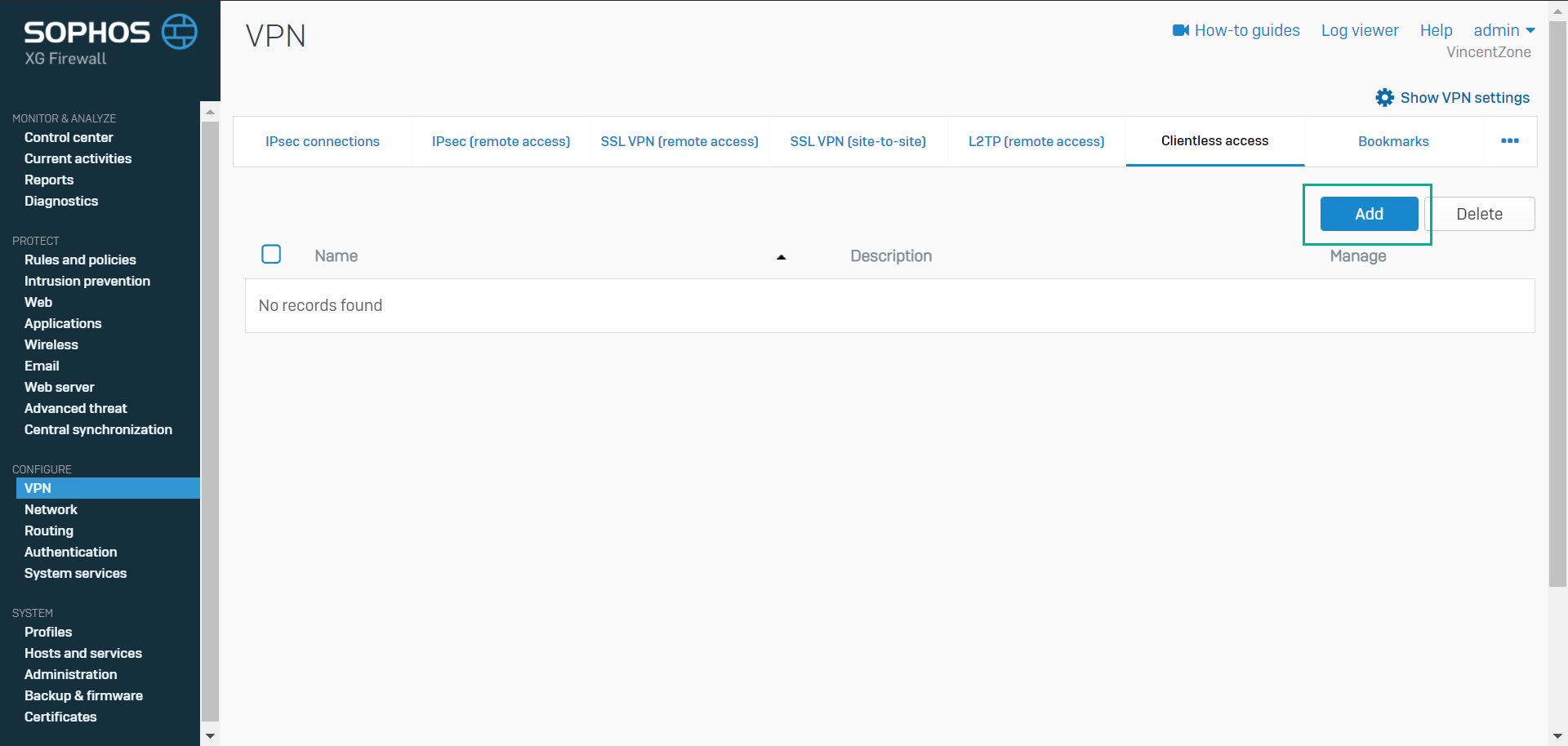 Hướng dẫn cấu hình VPN Clientless trên Sophos XG - SHOPVIENTHONG